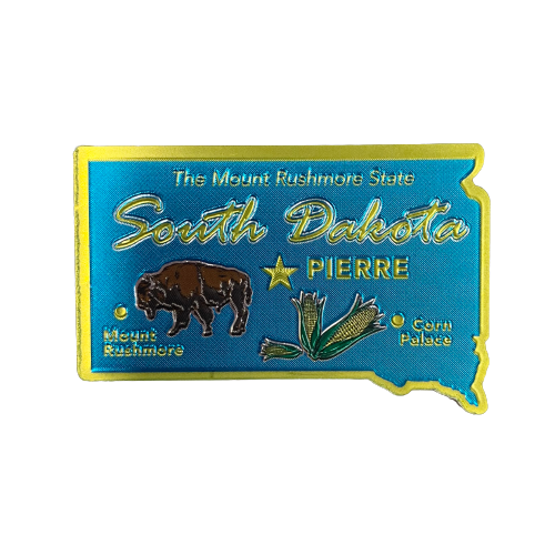 South Dakota Wooden State Magnet