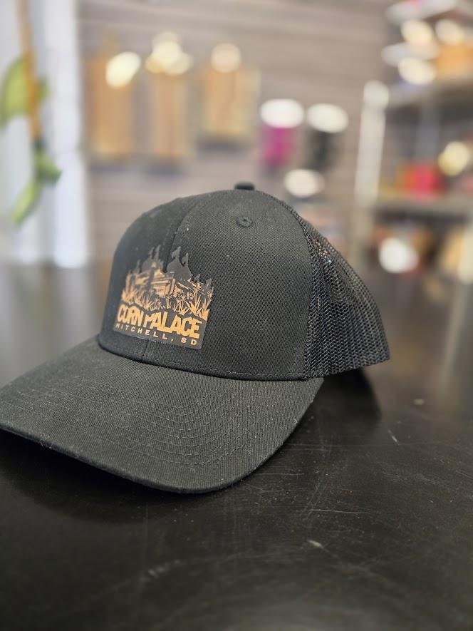 Black PM801 Happy Head Trucker Hat