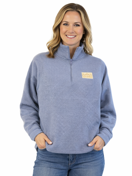 Wmn's Zig-Zag Qtr Zip  Pullover - Corn Palace Gift Shop