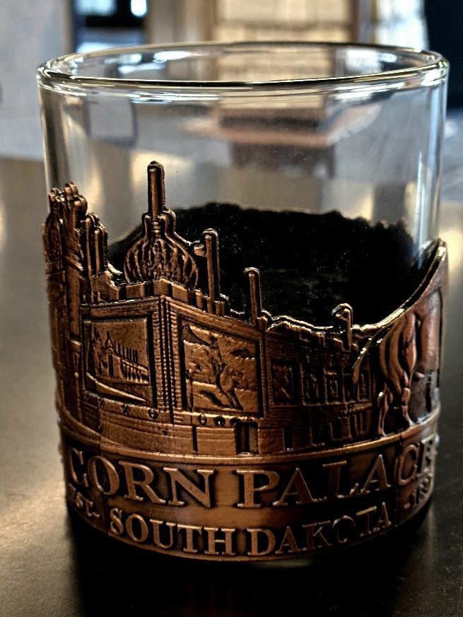 Whiskey Glass with Bronze Base