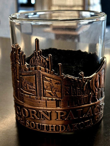Whiskey Glass with Bronze Base