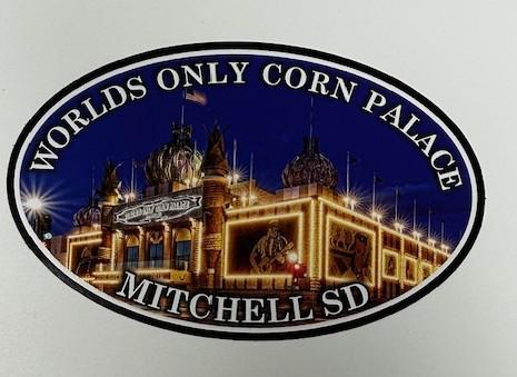 Corn Palace Sticker - Large Oval