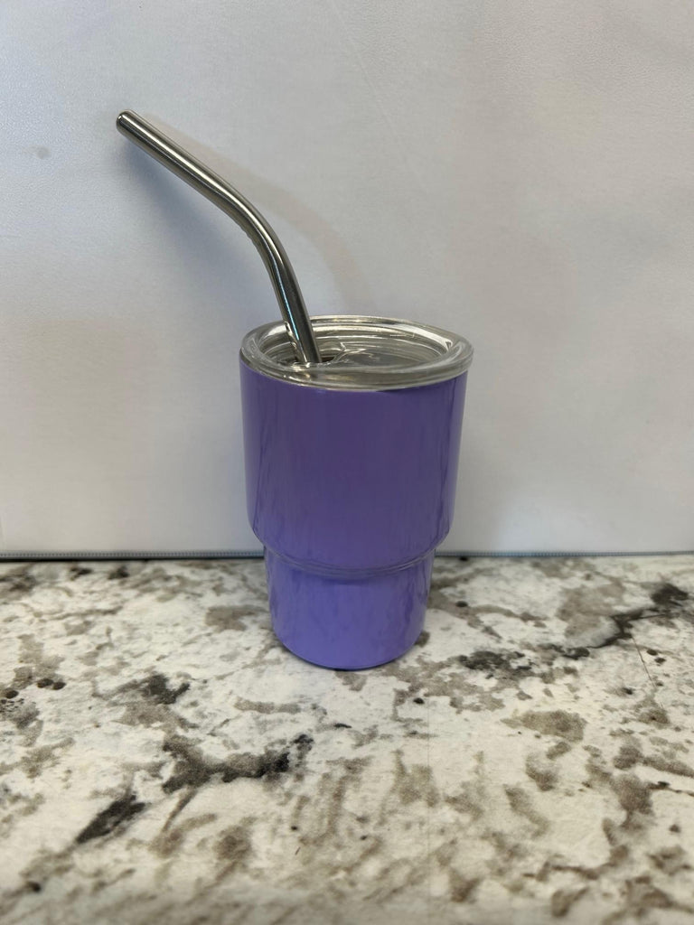 Mini Tumbler Shot Glass with straw